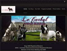 Tablet Screenshot of lecarbulfrenchbulldogs.com